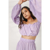 BARDOT CROP TOP LILAC