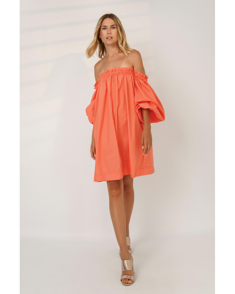 BARDOT MINI DRESS ORANGE