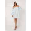 BARDOT VICHY MINI DRESS BABY BLUE