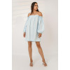 BARDOT VICHY MINI DRESS BABY BLUE