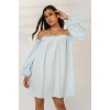 BARDOT VICHY MINI DRESS BABY BLUE