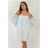 BARDOT VICHY MINI DRESS BABY BLUE