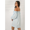 BARDOT VICHY MINI DRESS BABY BLUE