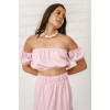 BARDOT VICKY CROP TOP BABY PINK