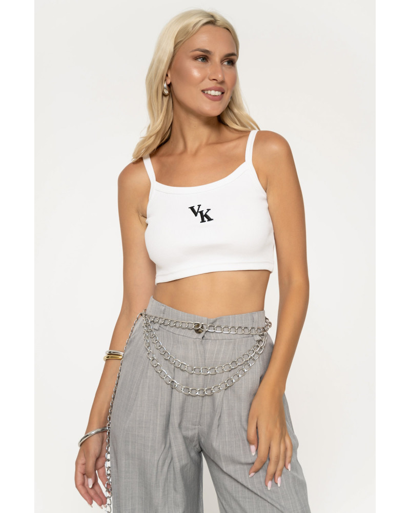 VK white crop top